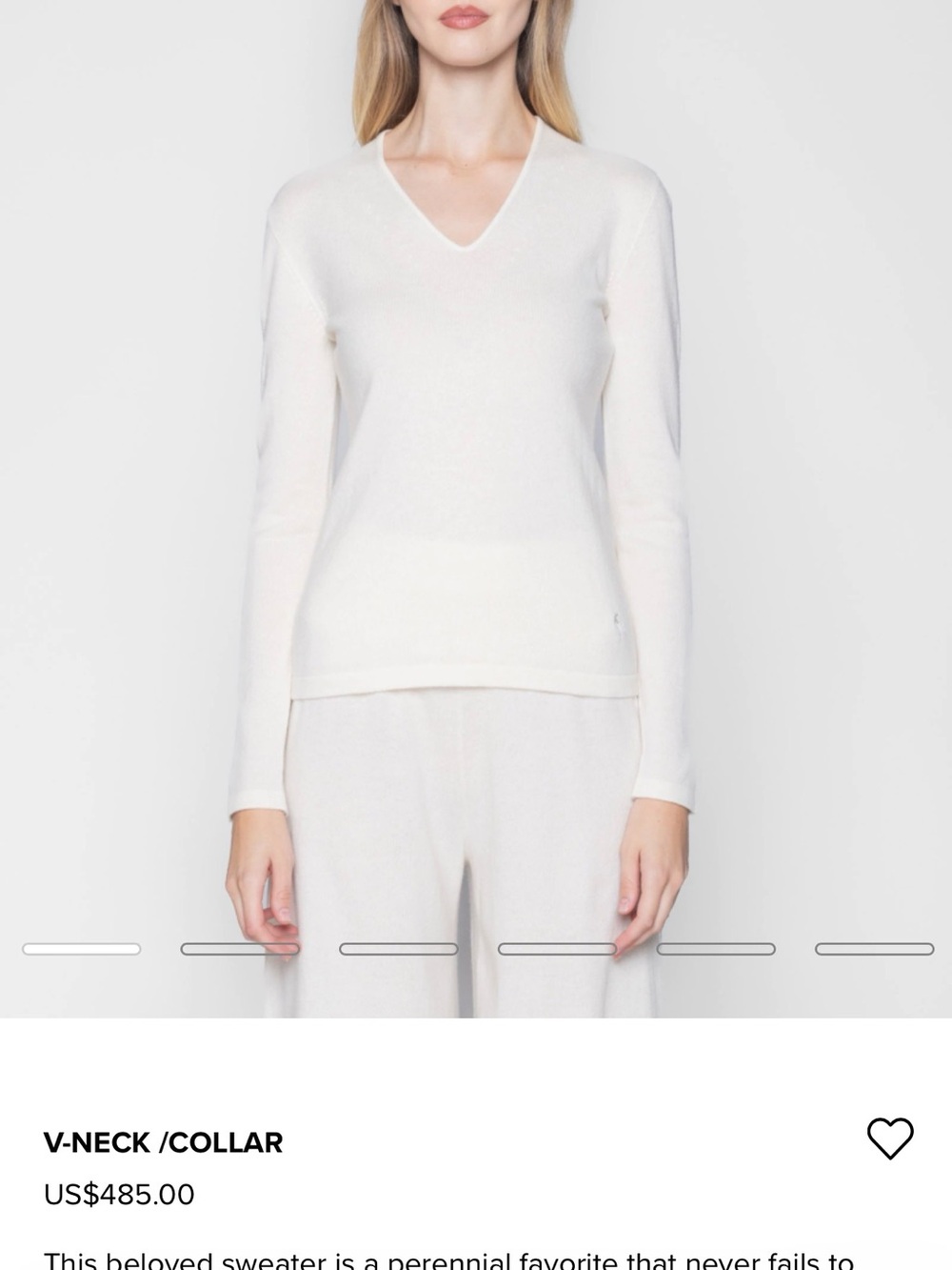Black Goat Cashmere V-neck sweater